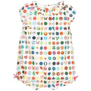 Baby girls white shortie with print